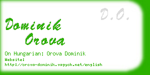 dominik orova business card